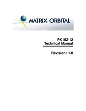 Matrix Orbital PK162-12 Technical Manual