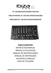 Ibiza Pro DJM10:4USB-REC Instruction Manual