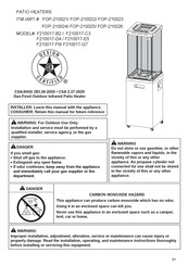 patio FOP-210023 Quick Start Manual