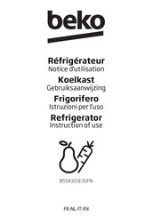 Beko BSSA315E3SFN Instructions Of Use