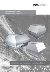 EKOVENT E Series Installation And Maintenance Instructions Manual