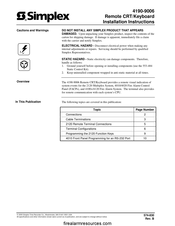 Simplex 4190-9006 Installation Instructions Manual