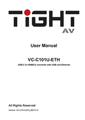 TiGHT AV VC-C101U-ETH User Manual