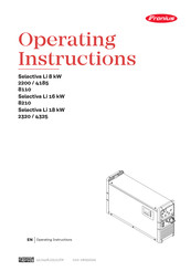 Fronius Selectiva Li 8 kW 4185 Operating Instructions Manual