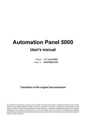 B&R Automation Panel 5000 User Manual