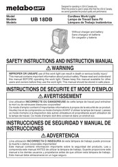 Metabo HPT UB18DB Safety Instructions And Instruction Manual