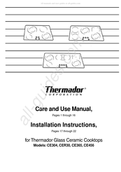 Thermador CER30 Care And Use Manual