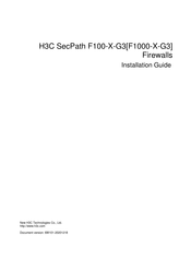 H3C SecPath F100-X-G3 Installation Manual