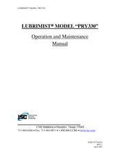 LSC LUBRIMIST PRY330 Operation And Maintenance Manual