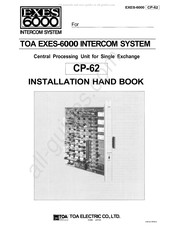 Toa EXES-6000 CP-62 Installation Handbook