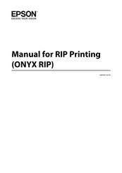 Epson ONYX RIP Manual