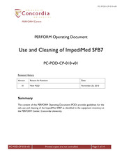ImpediMed SFB7 Operating Document