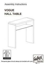 fantastic furniture VOGUE Assembly Instructions Manual
