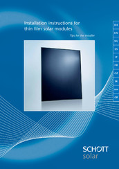 SCHOTT solar ASI Series Installation Instructions Manual
