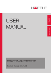 Häfele HOB HC-R772D User Manual