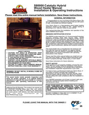 Sierra Woodstoves S8000II Installation & Operating Instructions Manual