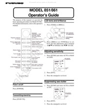 Furuno 851 Operator's Manual