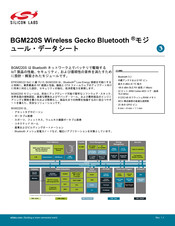Silicon Laboratories BGM220SC22WGA2 Datasheet