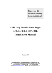 Widearea AEP-C2PL Installation Manual