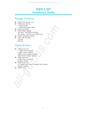 DFI DS912-OT Installation Manual