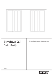 GEZE Slimdrive SLT Installation And Service Instructions Manual