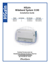 PairGain HiGain Wideband System 3190 Installation Manual