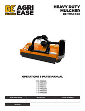 AGRI EASE BE-TMS1550 Operations & Parts Manual