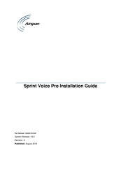 Airspan Sprint Voice Pro Installation Manual