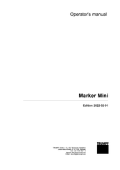Trumpf Marker Mini Operator's Manual