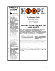 Hoops Pro Dunk Gold PD-G-A Owner's Manual