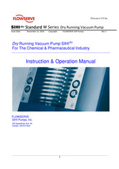 Flowserve SIHI dry Standard M Series Instruction & Operation Manual