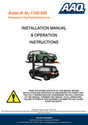 Aaq AutoLift AL-1132-220 Installation Manual & Operation Instructions