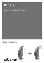 Advance acoustic BTE LI x18 Manual For Hearing Care Professionals