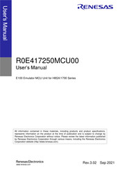 Renesas R0E417250MCU00 User Manual