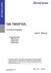 Renesas QB-78K0FX2L User Manual