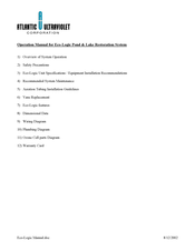 Atlantic Ultraviolet Eco-Logic Operation Manual