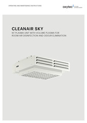oxytec CLEANAIR SKY Operating And Maintenance Instructions Manual