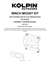 Kolpin Outdoors 25-9 Series Assembly & Owners Manual