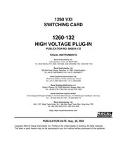 Racal Instruments 1260-132 Manual