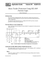 Sel SEL-849 Application Manual