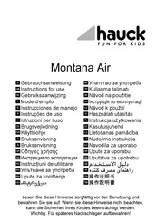 Hauck Montana Air Instructions For Use Manual