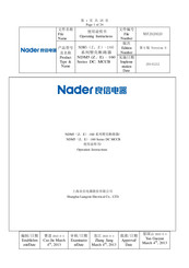 nader NDM5E-160 Operation Instructions Manual