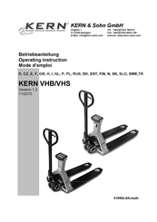 KERN VHB 2T1 Operating	 Instruction
