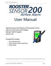 DEGREE CONTROLS Rooster Sensor200 User Manual