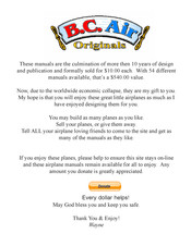 B.C. Air Bonanza Beechcraft V-35 Step-By-Step