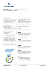 Emerson Keystone OM9 Installation & Maintenance Instructions Manual