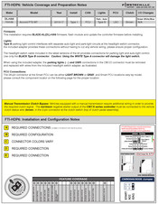 Firstech FTI-HDP6 Vehicle Coverage & Preparation Notes
