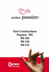 Widex PA-115 User Instructions