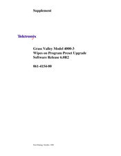 Tektronix 4000-3 Manual