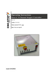 CNC-Step Zero-4 Operating Instructions Manual